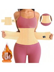 1tk Wrap Waist Trainer Double Belt Faja Body Shaper Korsett Shapewear Salendav Sheath Woman Flat pinguldab kõhtu Sünnitusjärgne ümbris talje treenija kehakujundaja·Aprikoos·L hind ja info | Värvid | kaup24.ee