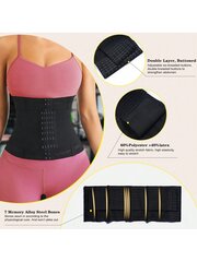 1tk Wrap Waist Trainer Double Belt Faja Body Shaper Korsett Shapewear Salendav Sheath Woman Flat pinguldab kõhtu Sünnitusjärgne Sheath talje treenija kehakujundaja · Must·L hind ja info | Värvid | kaup24.ee