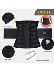 1tk Wrap Waist Trainer Double Belt Faja Body Shaper Korsett Shapewear Salendav Sheath Woman Flat pinguldab kõhtu Sünnitusjärgne Sheath talje treenija kehakujundaja · Must·L hind ja info | Värvid | kaup24.ee