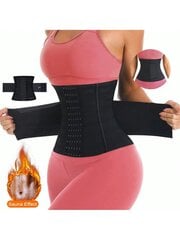 1tk Wrap Waist Trainer Double Belt Faja Body Shaper Korsett Shapewear Salendav Sheath Woman Flat pinguldab kõhtu Sünnitusjärgne kest talje treenija kehakujundaja · Must·M hind ja info | Värvid | kaup24.ee