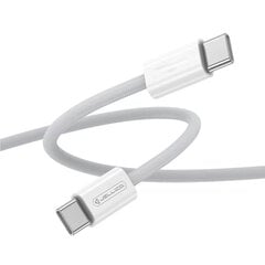 Jellico IP15 Плетенной ткани iPhone 15 / 16 USB-C на USB-C Кабель 1м Данных и быстрого заряда PD 60W белый цена и информация | Кабели для телефонов | kaup24.ee