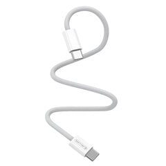 Jellico IP15 Punutud Kangas iPhone 15 / 16 USB-C kuni USB-C Andme- ja Kiire PD 60W Laadimiskaabel 1m Valge hind ja info | Mobiiltelefonide kaablid | kaup24.ee