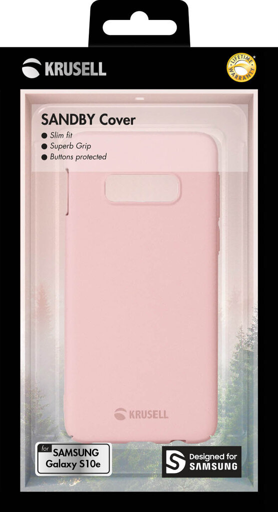 Telefoniümbris Krusell Sandby Cover, sobib Samsung Galaxy S10e, roosa hind ja info | Telefoni kaaned, ümbrised | kaup24.ee