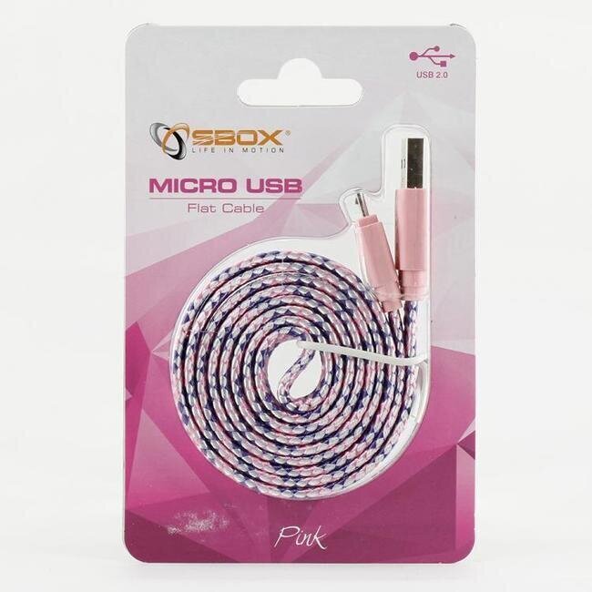 Sbox USB->Micro USB 2.0 M/M, 1m hind ja info | Mobiiltelefonide kaablid | kaup24.ee