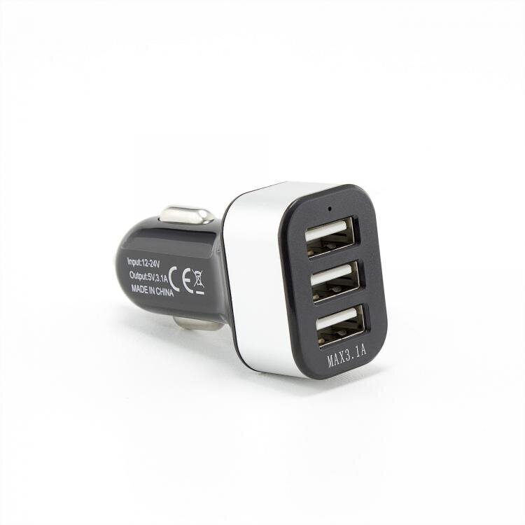 Autolaadija Sbox (CC-331B), 3xUSB, 3.1A hind ja info | Mobiiltelefonide laadijad | kaup24.ee