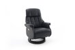 Tugitool recliner jalatoega MC Akcent Calgary Comfort XL, must/must hind ja info | Tugitoolid | kaup24.ee