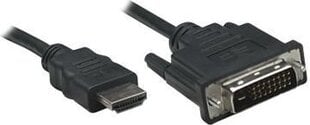 MANHATTAN HDMI/DVI DVI-D DL M/M 1.8M цена и информация | Кабели и провода | kaup24.ee