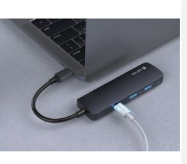 Adapter Devia Leopard 4in1 USB Type-C/ HDMI/ 2xUSB 3.0/ PD hind ja info | USB jagajad, adapterid | kaup24.ee