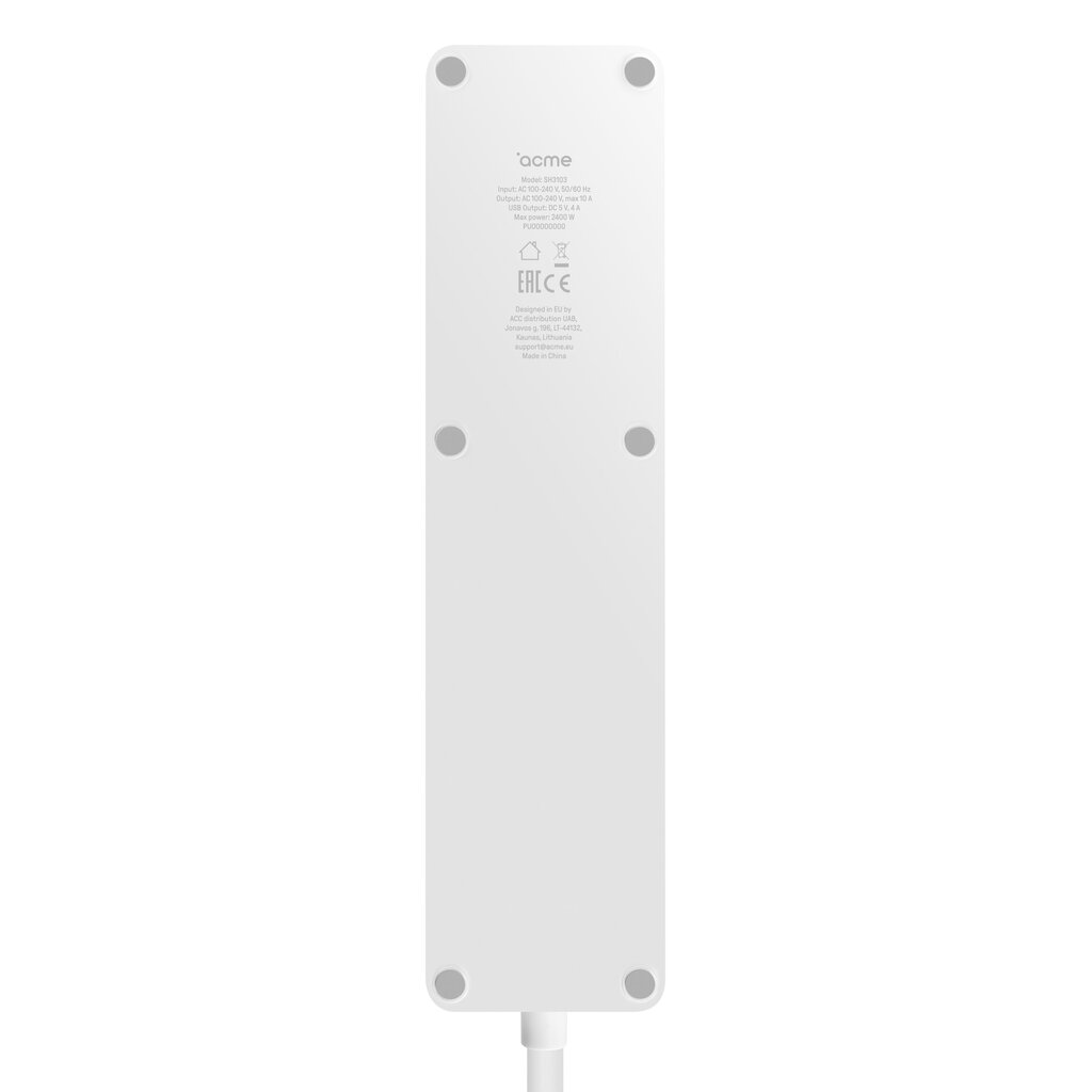 Nutikas pikendusjuhe Acme SH3103 Smart Wifi EU Power Strip hind ja info | Pikendusjuhtmed, kaablid | kaup24.ee