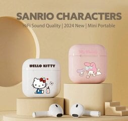 Наушники Sanrio EJ-116 Hello Kitty, белые цена и информация | Наушники | kaup24.ee