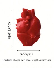 Küünal südame kujul loominguliseks Halloweeni dekoratsiooniks Electronics LV-120573, punane, 1 tk hind ja info | Küünlad, küünlajalad | kaup24.ee