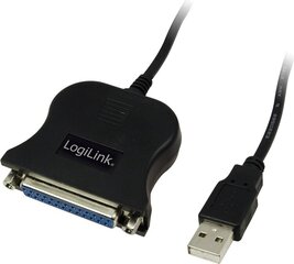 LogiLink - Adapter USB do DSUB-25pin, 1,5m цена и информация | Адаптеры и USB-hub | kaup24.ee