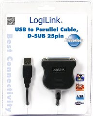 LogiLink USB - DSUB-25pin, 1.5м цена и информация | Адаптеры и USB-hub | kaup24.ee