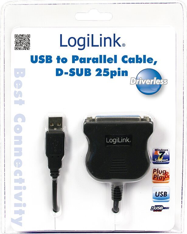 LogiLink - Adapter USB do DSUB-25pin, 1,5m hind ja info | USB jagajad, adapterid | kaup24.ee