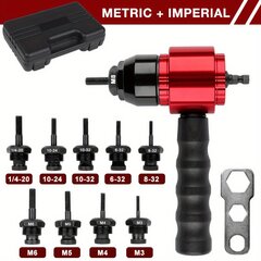 'Комплект Метрика M3 M4 M5 M6 M8 + Империал 1/4-20 10-24 Пистолет для заклепок Электрический.' цена и информация | Механические инструменты | kaup24.ee