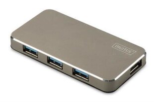 DIGITUS Hub 4-port USB 3.0 SuperSpeed, Power Supply, HQ aluminum цена и информация | Адаптеры и USB-hub | kaup24.ee