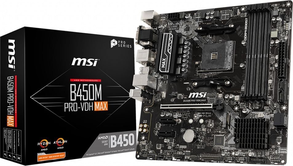 MSI B450M PRO-VDH MAX hind ja info | Emaplaadid | kaup24.ee