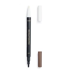 Kulmupliiats-seerum Makeup Revolution London Pro Day & Night 1,6 ml, Warm Brown hind ja info | Kulmuvärvid, -pliiatsid | kaup24.ee