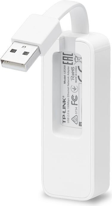 TP-Link UE200 100Mb/s Ethernet võrgukaart USB 2.0 цена и информация | USB jagajad, adapterid | kaup24.ee