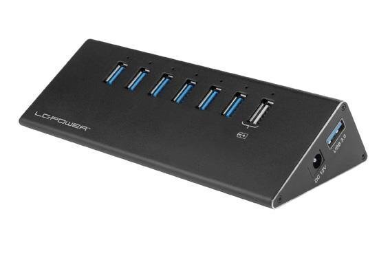 LC-Power LC-HUB-ALU-2B-7 цена и информация | USB jagajad, adapterid | kaup24.ee