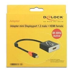 Delock 62735, Mini DP M/HDMI F hind ja info | USB jagajad, adapterid | kaup24.ee