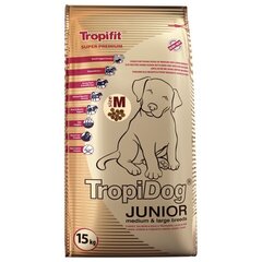 Tropidog Super Premium Junior L keskmist ja suurt tõugu noortele koertele, 12 kg hind ja info | Kuivtoit koertele | kaup24.ee