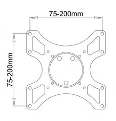 Telerikinnitus Sbox LCD-2900B, Vesa 200x200, 19"-43" hind ja info | Teleri seinakinnitused ja hoidjad | kaup24.ee