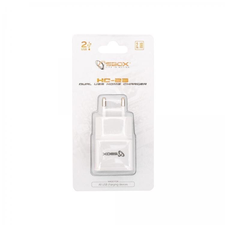 Sbox HC-23, 2xUSB, 2.1A цена и информация | USB jagajad, adapterid | kaup24.ee