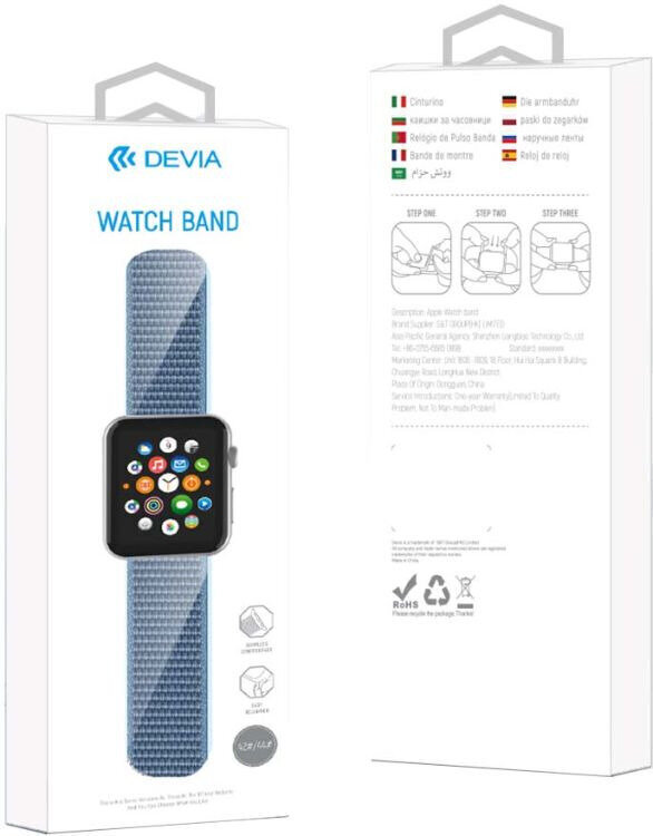 Devia Deluxe Series Sport3 Band sobib Apple Watch(44mm), Sinine цена и информация | Nutikellade ja nutivõrude tarvikud | kaup24.ee