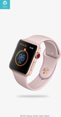 Devia Deluxe Series Sport Band Apple Watch(44mm) jaoks, roosa цена и информация | Аксессуары для смарт-часов и браслетов | kaup24.ee