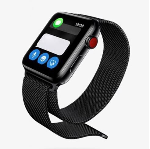 Devia Elegant Series Milanese Loop sobib Apple Watch(44mm), Must hind ja info | Nutikellade ja nutivõrude tarvikud | kaup24.ee