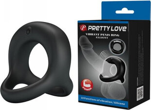 Boss Of Toys PRETTY LOVE - VIBRANT PENIS RING ELLIOTT Black, 10 vibration functions цена и информация | БДСМ и фетиш | kaup24.ee