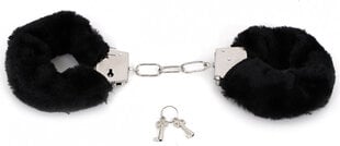 Kiotos Steel Budget Thin-Metal Black Plush Handcuffs цена и информация | БДСМ и фетиш | kaup24.ee