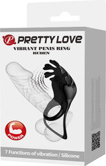 Lybaile Pretty Love Vibrating Cock Ring Black цена и информация | БДСМ и фетиш | kaup24.ee