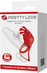 Lybaile Pretty Love Vibrating Cock Ring Red цена и информация | БДСМ и фетиш | kaup24.ee