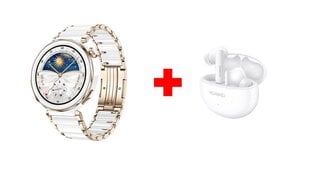 Huawei Watch GT 5 Pro Ceramic White 42mm + Huawei FreeBuds 5i Ceramic White цена и информация | Смарт-часы (smartwatch) | kaup24.ee