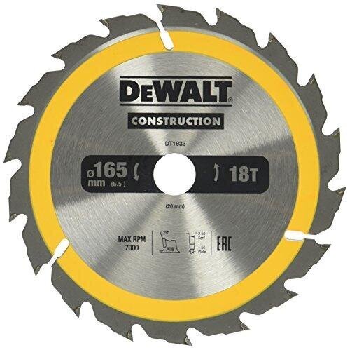 Lõikeketas Dewalt 165x20mm - DT1933-QZ hind ja info | Aiatööriistade lisatarvikud | kaup24.ee