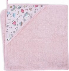 Детское полотенце с капюшоном CebaBaby Unicorn, 100x100 см цена и информация | Maudynių prekės | kaup24.ee