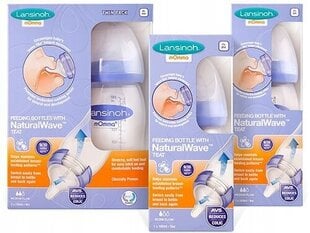 Бутылочка Lansinoh Natural Wave, 0+ мес, 160 мл цена и информация | Бутылочки и аксессуары | kaup24.ee