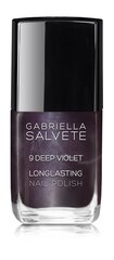 Лак для ногтей Gabriella Salvete Longlasting Enamel 11 мл, 9 Deep Violet цена и информация | Лаки для ногтей, укрепители для ногтей | kaup24.ee