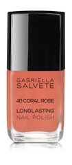 Лак для ногтей Gabriella Salvete Longlasting Enamel 40 Coral Rose, 11 мл цена и информация | Лаки для ногтей, укрепители для ногтей | kaup24.ee