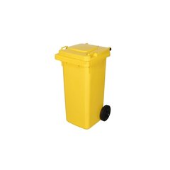 Уличный контейнер 120 л, желтый цена и информация | Уличные контейнеры, контейнеры для компоста | kaup24.ee