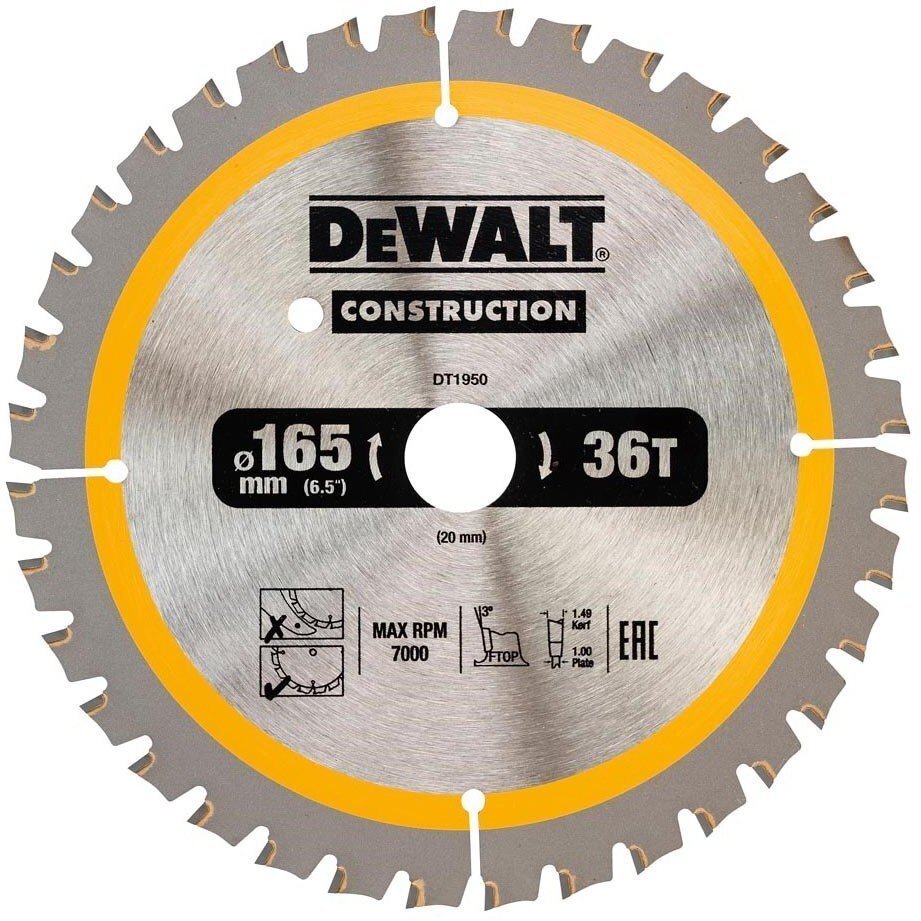 Lõikeketas Dewalt 165x20mm - DT1950-QZ цена и информация | Aiatööriistade lisatarvikud | kaup24.ee