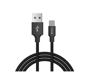 Devia Pheez cable USB type C 2m black цена и информация | Кабели для телефонов | kaup24.ee