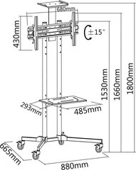 Sbox FS-401, 37"-70" цена и информация | Кронштейны и крепления для телевизоров | kaup24.ee