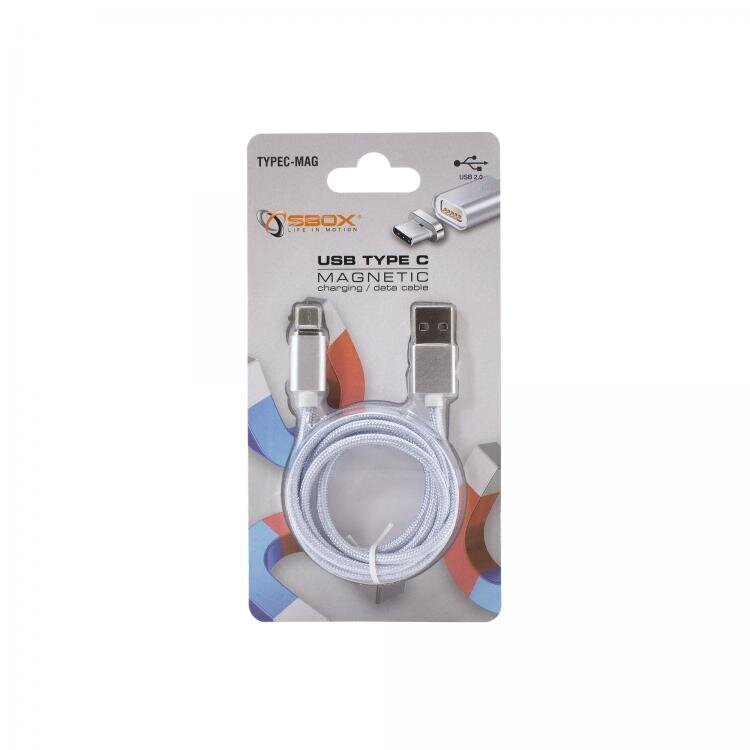 Sbox TYPEC-MAG, Magnetic USB 2.0 Cable A - Type C M/M, 1m hind ja info | Mobiiltelefonide kaablid | kaup24.ee