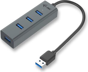 Adapter I-Tec U3HUBMETAL403 цена и информация | Адаптеры и USB-hub | kaup24.ee