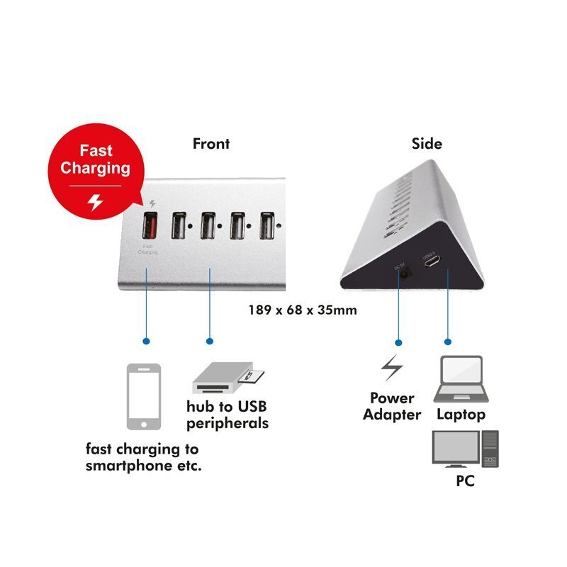 LogiLink UA0226 цена и информация | USB jagajad, adapterid | kaup24.ee