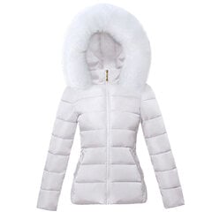 (6xL(79-86kg-valge)Parkas Naiste sulejope 5XL Uus 2024 Talvejope Naiste Suures suuruses Talvejope Naiste Riietus Soe Naiste Joped Lühikesed Parkad hind ja info | Naiste mantlid | kaup24.ee