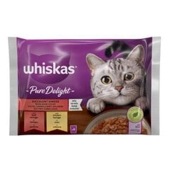 Whiskas Pure Delight для взрослых кошек, мясной набор, 4 х 85 г х 13 шт. цена и информация | Кошачьи консервы | kaup24.ee